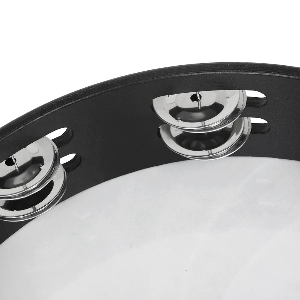 10 Inch Tambourine Colorful Double Row Handbell Hand Drum Early Education Tambourine Drums Percussion Musical Instrument