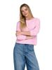 Only - Women' Sweater - Onlmacey Life Ls Oneck Half Butto Ex Knt 15375520 Bonbon/Heart Butt