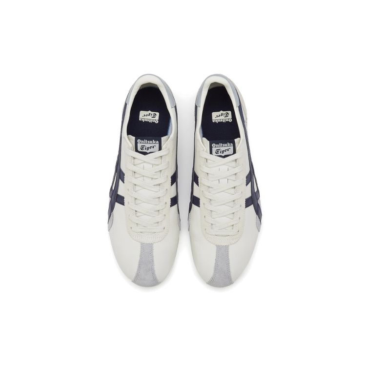 Onitsuka Tiger Runspark White Cream Navy Unisex Low Top Synthetic Leather Mesh Retro Running Sneakers 1183B480-103
