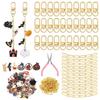 237 Piece Fall Keychain Making Pendant Kit Halloween Pumpkin Metal Accessories for Custom Jewelry and Decoration