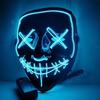 Masque d'Halloween LED Light up KING - Bleu - Pour Festival Cosplay Costume d'Halloween