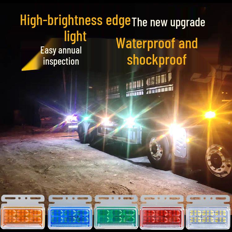 LED Truck Side Marker Lights: High Brightness Ground Light 12V/24V for Trailers with Turn Signal and Tire Side Illumination.