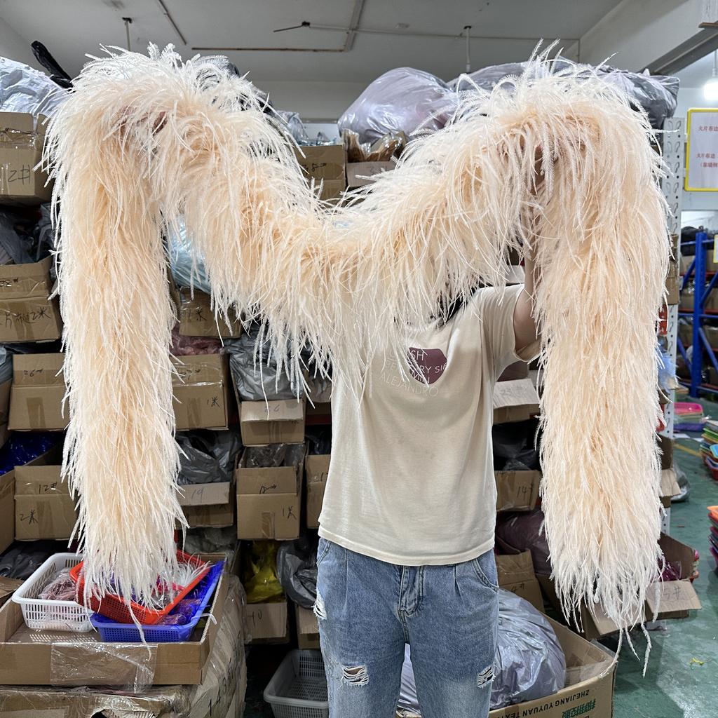 DIY Weißer STRAUSSENFEDER boa 1 6 10 15 35lagig Straußenfeder boa Besatz Tanzkleid Hochzeit Basteln Halloween Kundenspezifische Lieferung auf Lager