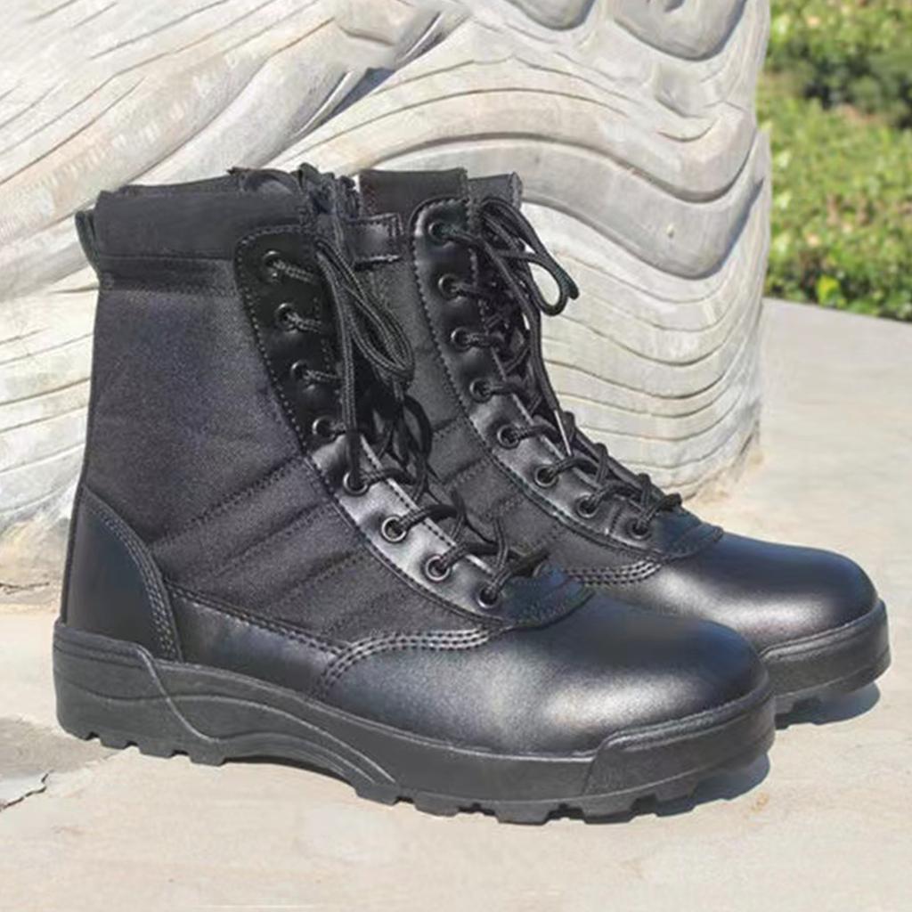 Fashion High-Performance Tactical Boots for Men Black Waterproof Outdoor Hiking Boots Anti-Slip Military Boots