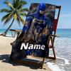 Custom Name Personalized Batman Print Beach Towel, for Trip Camping Beach Party Home Decor, Birthday Gift for Family & Friends