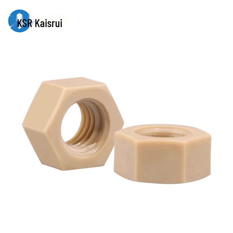 High-Strength PEEK Plastic Hex Nuts: Locking Caps, Corrosion & High-Temperature Resistant (Sizes M2-M20)