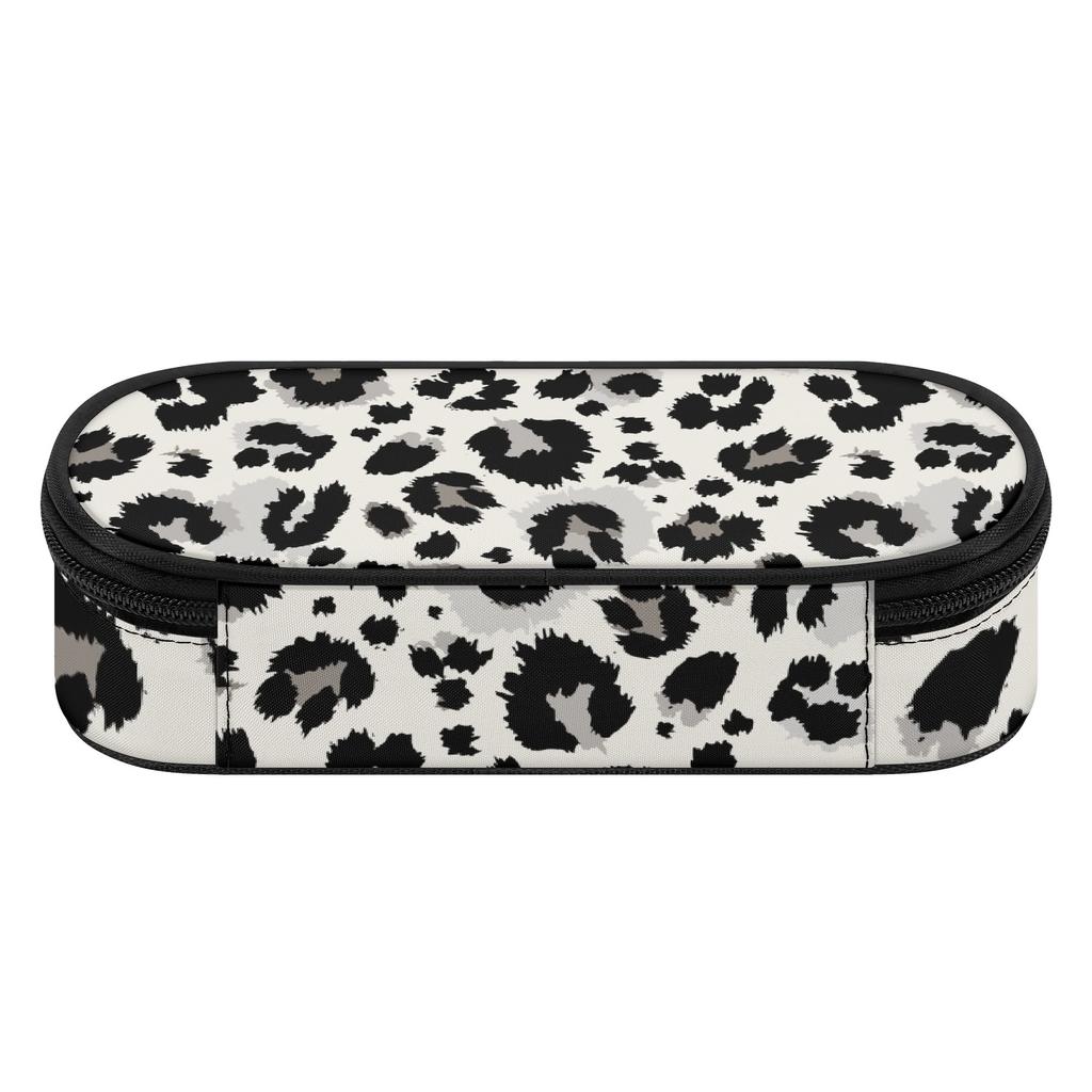 Pencil Pouch Printed 300D Polyester Full Zipper Closure with Main Storage Mesh Pocket and Organized Pen Holders for Boys Girls
