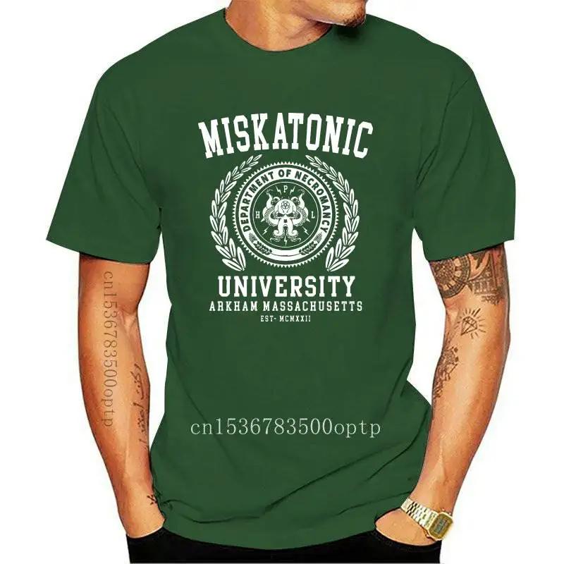 

Новая футболка Cthulu And Lovecraft Miskatonic University для мужчин Call Of Cthulhu Necronomicon Funny Tees Crewneck Cotton Tops T Shir XXXXXL чёрный