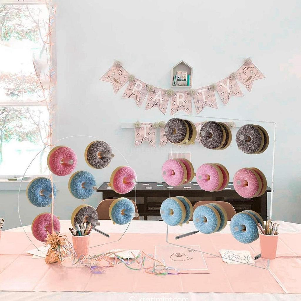 Transparent Acrylic Donut Rack Pastry Display Stand Doughnut Holder Decorative Centerpiece for Kitchen Baby Shower
