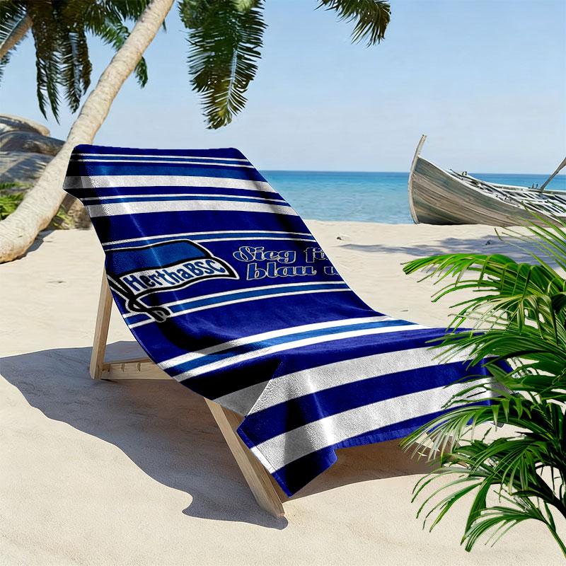 Hertha BSC Print Strandtuch, Großes Weiches Schnelltrocknendes Handtuch für Strand Camping Schwimmen