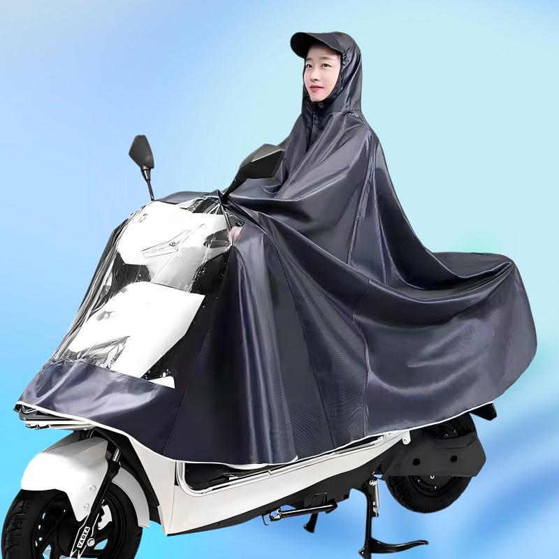 Capa de Montura Impermeable Tallas Grandes para Jinetes Individuales/Dobles - Gruesa, Protección Anti-Lluvia Fuerte para Patinetes Eléctricos y Motocicletas.