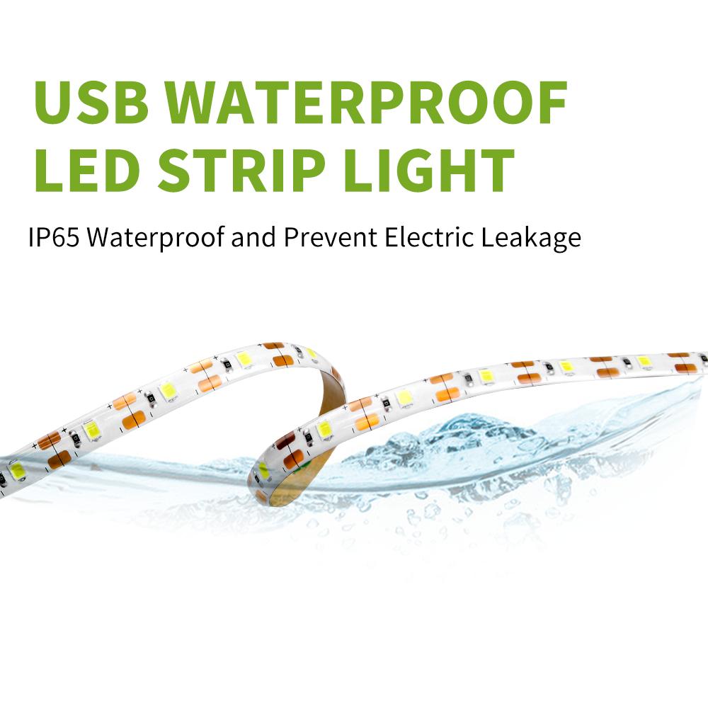 SMD 2835 DC5V LED pásové svetlo 0,5M 1M 2M 3M 4M 5M Vodotesné LED svetlo 60 LED/m Pre rodinu Dekorácie Páska Flexibilná diódová stuha