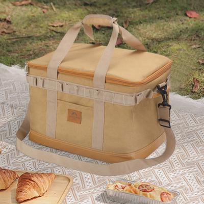 Oxford Camping Storage Bag Save Space Waterproof BBQ Organizer Bag Durable Portable Webbing Antiskid Foot Rest Outdoor Equipment