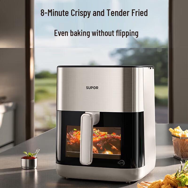 SUPOR 6L Far Infrared Visible Touchscreen Air Fryer CN plug (adapter included)