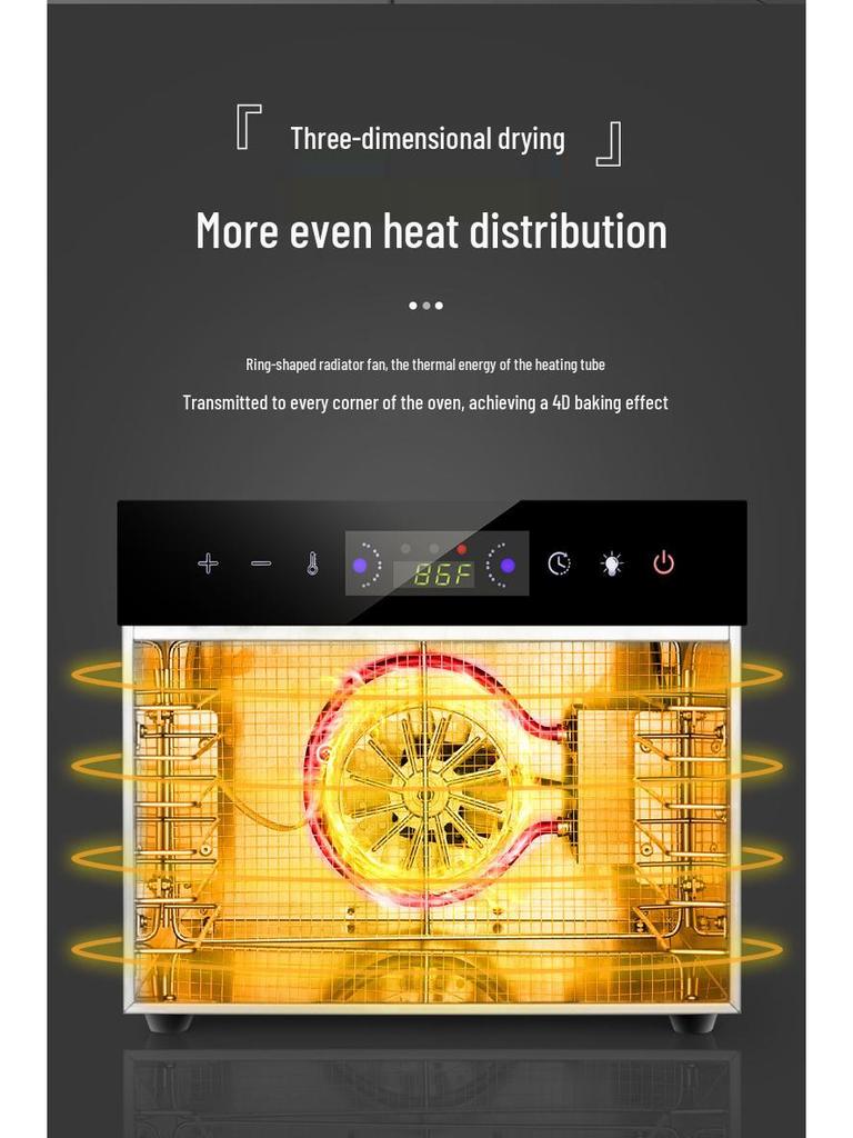 Compact Smart Dehydrator for Vegetables, Fruits, Meat, and Herbs: Multi-functional Household & Commercial Food Dryer