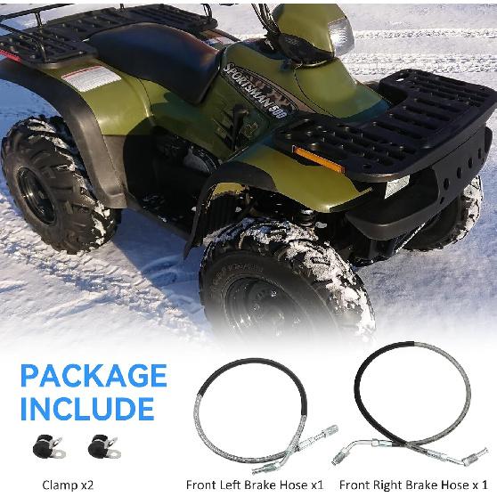 Front Left & Right Brake Hose Line for Polaris Sportsman Magnum Trail Boss Blazer Xplorer Xpress Scrambler Sport Xpedition Big Boss Diesel Worker 250