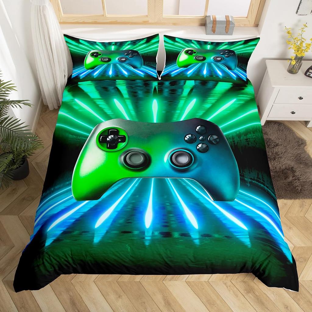 Erosebridal Racing Bedding Set Dirt Bike Duvet Cover Twin Size Race Car Competition Extreme Sports Comforter Cover for Kid Boy Men Red Autom