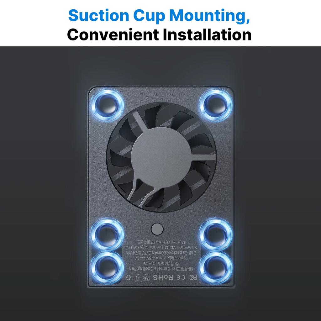 Ulanzi CA25 Camera Heat Sink Cooler Fan Cooling System For Sony Canon Nikon DSLR Camera Ultra-Silence High Speed Cooling Radiato