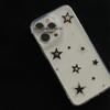 "Niche Black Star Transparent Case for iPhone 13/12/11 Pro/XR/XS/8/7"