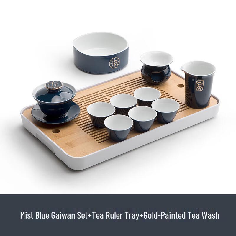 Nanshan Xiansheng Azure Blue Ceramic Gongfu Teaset