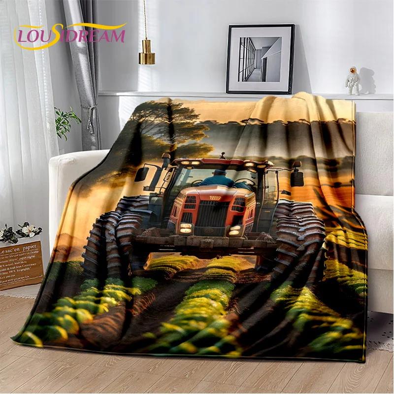 27 Style Truck Retro 3D Tractor Car Blanket,Soft Throw Blanket for Home Bedroom Bed Sofa Picnic Travel Office Cover Child Gift