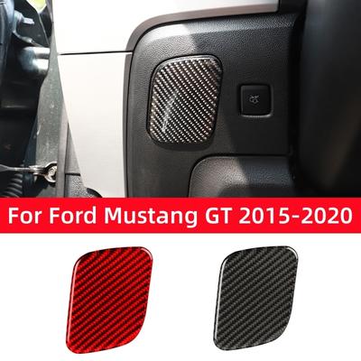 Für Ford Mustang GT 2015-2021 Kohlefaser Auto Hauptfahrer Aufbewahrungsbox Dekoration Abdeckung Aufkleber Abziehbild Auto Innenraum Zubehör