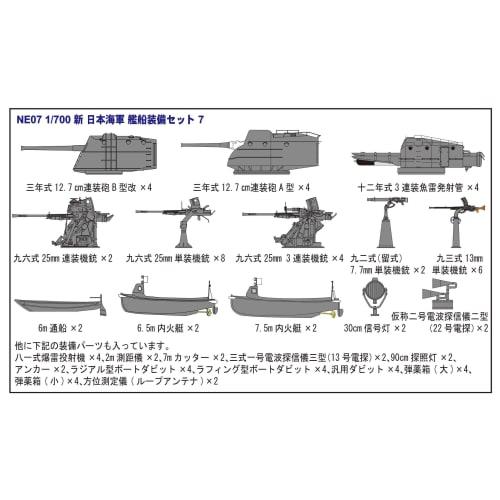 Pit Road 1/700 Japanese Navy Special Type Destroyer "Den" / New World War II Japanese Navy Ship Equipment Set 7