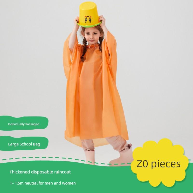 Children's Disposable Raincoat, Full-Body Portable Poncho for Kindergarten Students, Boys and Girls, Elementary School Students, with Thickened
