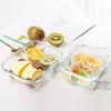 3/2/1-Fach Hitzebeständige Glas Lunchbox mit Besteck Auslaufsicher Büro Luftdichte Lunchbox Bento Box Mikrowellengeeignet