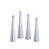 Lot de 4 bougies LED vacillantes d'Halloween avec lumière, à piles, nécessite 2 piles AA non incluses