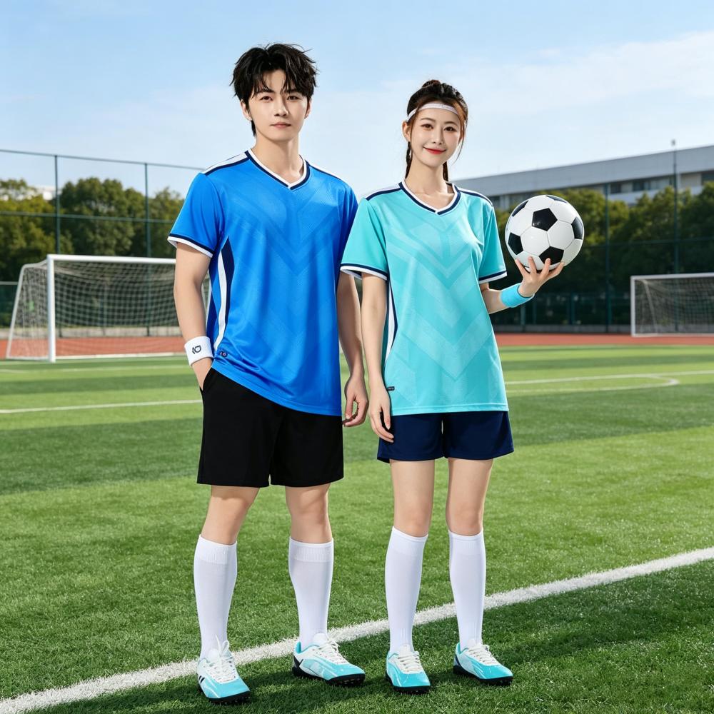 2026 New Heat-Transfer Printed Unisex Football Jersey Short Quick Dry Polyester Breathable Custom Logo Men Women Training Wear