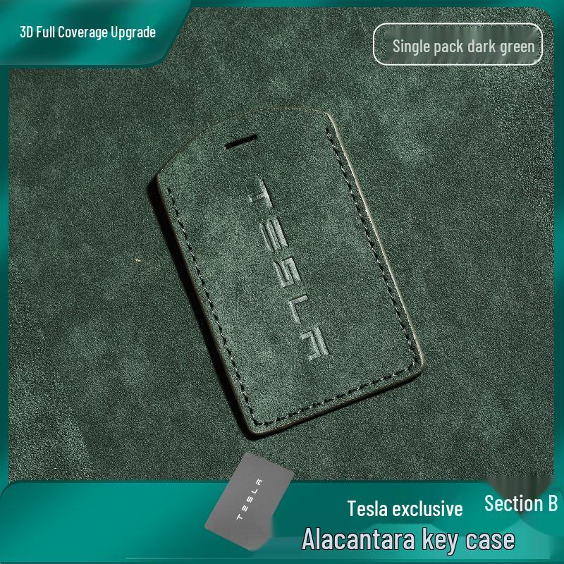 Suede Full Wrap Key Cover for Tesla Model Y/3/Model X