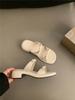 Fashion Square Heel Slippers Casual Rubber Flip Flops Shoes Woman 2025 Shale Female Beach Pantofle Block Luxury Soft Hawaiian Sabot New