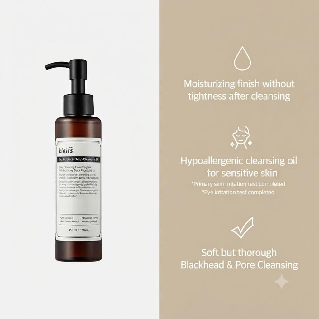 Klairs Gentle Black Deep Cleansing Oil 150ml
