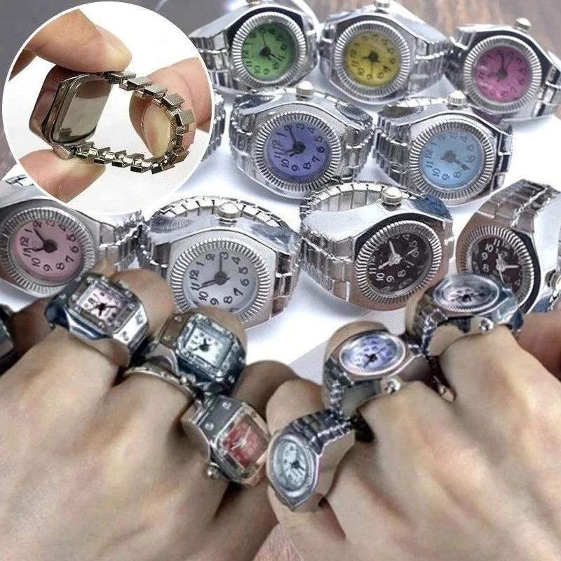Watch Ring Men and Women Cool Harajuku Ins Trendy Korean Version Retro Creative Decoration Adjustable Food Ring