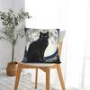 Halloween Black Cats Square Pillow Cases Moon Gothic Cushion Covers Funny Zippered Decor Pillowcase for Home 40x40cm