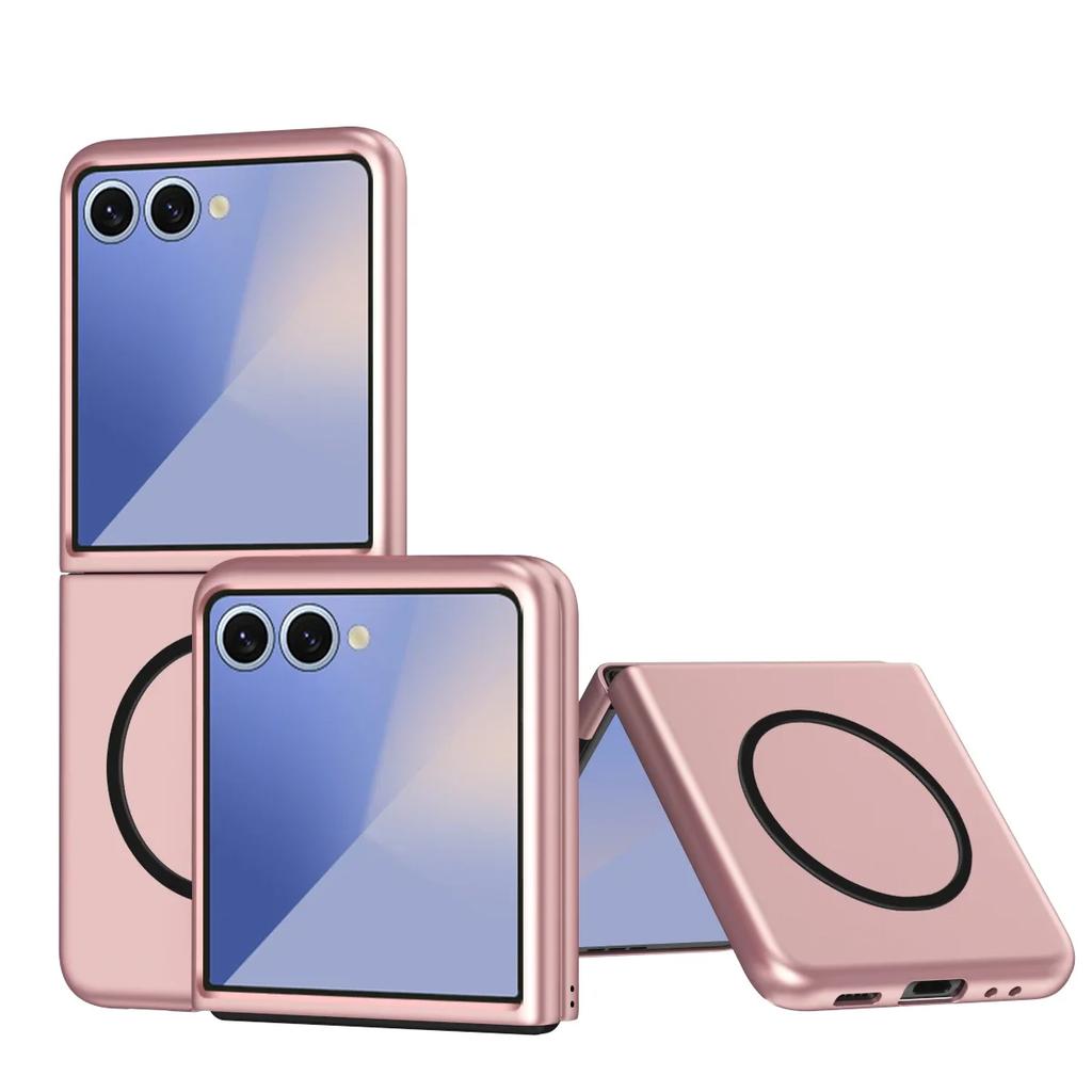 Slim Magnetic Phone Case for Samsung Galaxy Z Flip 7 FE 6 5 4 3 Flip7 Flip6 Flip5 Flip4 5G Matte Protective Hard Cover