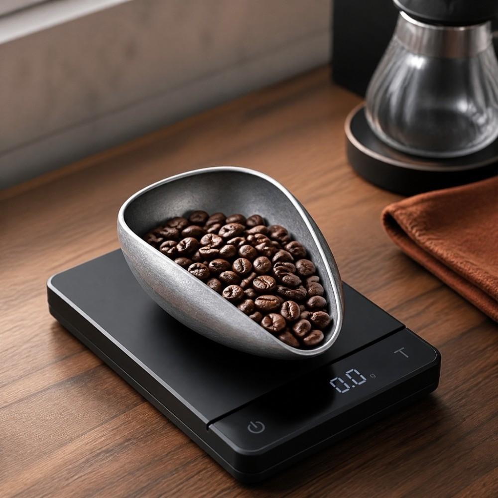 Stainless Steel Coffee Bean Dosing Cup Loose Tea Storage Dish  For Coffee Lovers