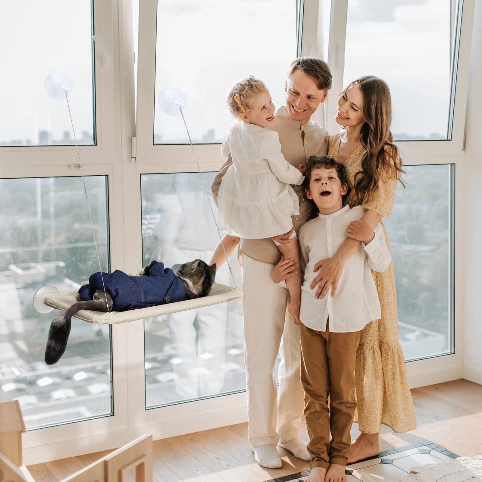 

Pet Supplies Suction Cup Beds Four Seasons Removable And Washable Window Shelves Beds One Size хаки