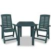 VidaXL Mobilier de Bistro 3 pcs Salon de Jardin Table et Chaises de Salle à Manger Mobilier de Terrasse Patio Extérieur 275078