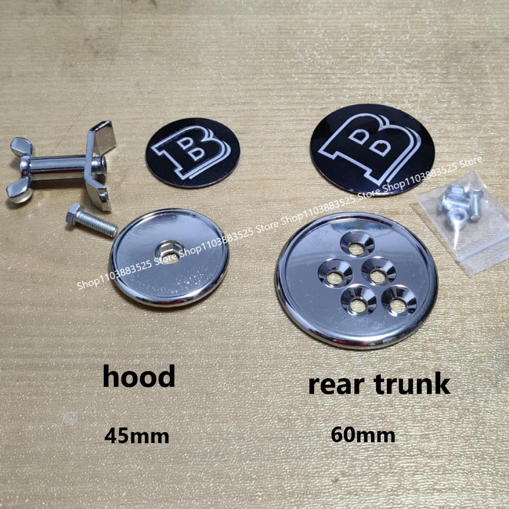 45/60mm Car Modified Badge Front Bonnet Hood Emblem Rear Trunk B Logo Badge for BRABUS W203 W204 W205 W254 W210 W211 W220 C E S