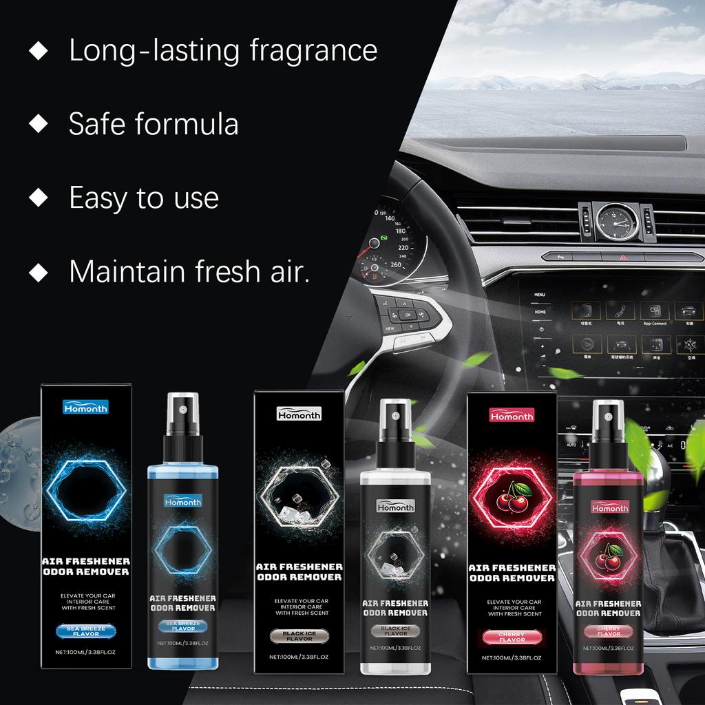 Car Flavoring Car Air Fresheners Perfume Cherry/Ice/Sea Flavor Long-Lasting Auto Aromatherapy Car Interior Deodorant Supplies