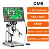 7 Inch 1080P LCD Digital Microscope 50X-1200X Soldering Electronics Microscopes With LED Lights Support PC Computer  tools