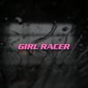 GIRL RACER Aufkleber für Auto, Auto-Fenster, abnehmbare Vinyl-Aufkleber, ölbeständige Dekoration, Motorrad-Kraftstofftank-Verkleidung, Zeichen für Fahrerin