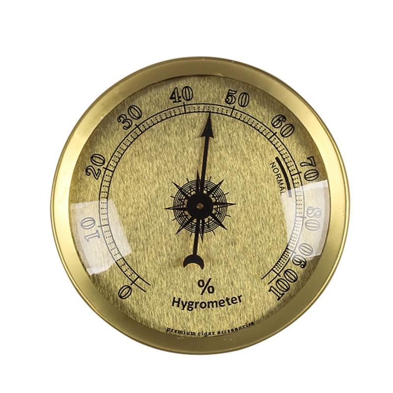 Mechanical Cigar Hygrometer Round Analog Hygrometer Humidity Gauge Cigar Humidor for Case Accessory Easy to Install 1