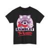 Rambley The Raccoon Vintage Unisex T-Shirt. Indigo Park Video Game. Survival.