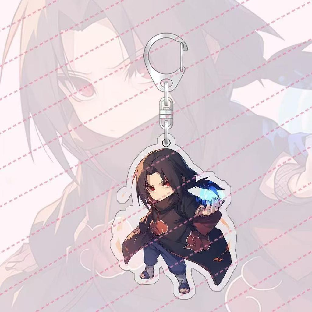 Anime Naruto Acrylic Keychain Accessaries Uzumaki Naruto Cartoon Keyring