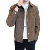 2025 Men's Suede Plush Lapel Jacket - Trendy Spring/Autumn Street Style, High-End & Versatile