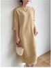 Original Design High-End Pleated Plus Size Loose Casual Dress - Light Luxury, New Spring Arrival