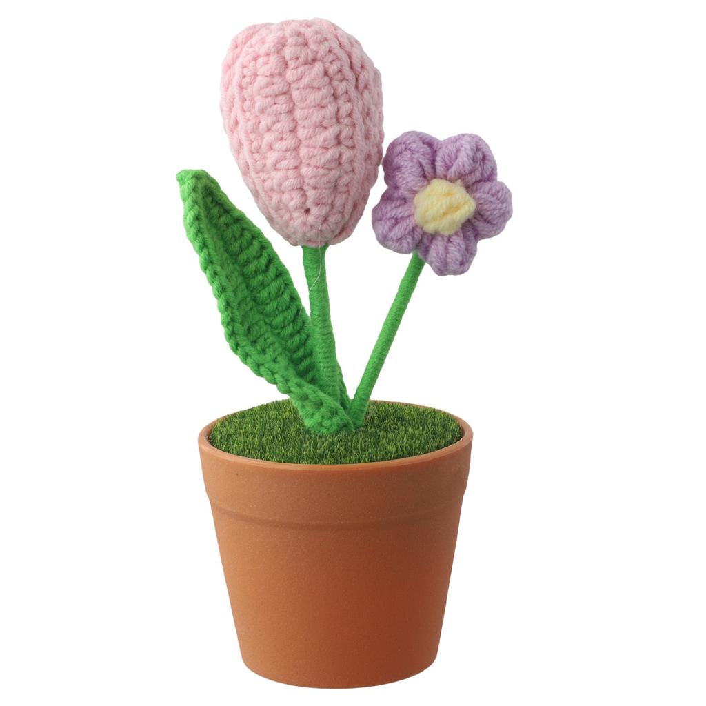 Decorative Wool Flowers Pot for Creating a Cozy Indoor Environment